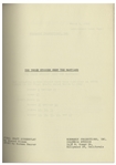 Moe Howard's 129pp. Script for the Feature ''The Three Stooges in Orbit'', With Working Title ''The Three Stooges Meet the Martians'' -- Final Draft Dated March 1962 -- Very Good Plus Condition